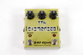 BMF Effects 7th Syzmenzab fuzz octave pedal in gold sparkle, top view