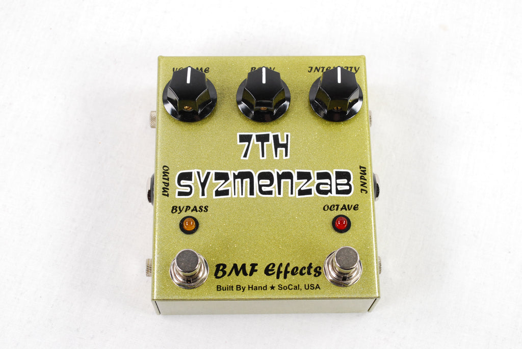 BMF Effects 7th Syzmenzab fuzz octave pedal angled view