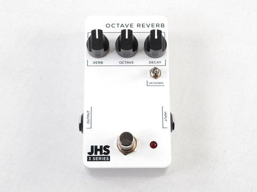JHS 3 Series Octave Reverb pedal — white, used unit top view