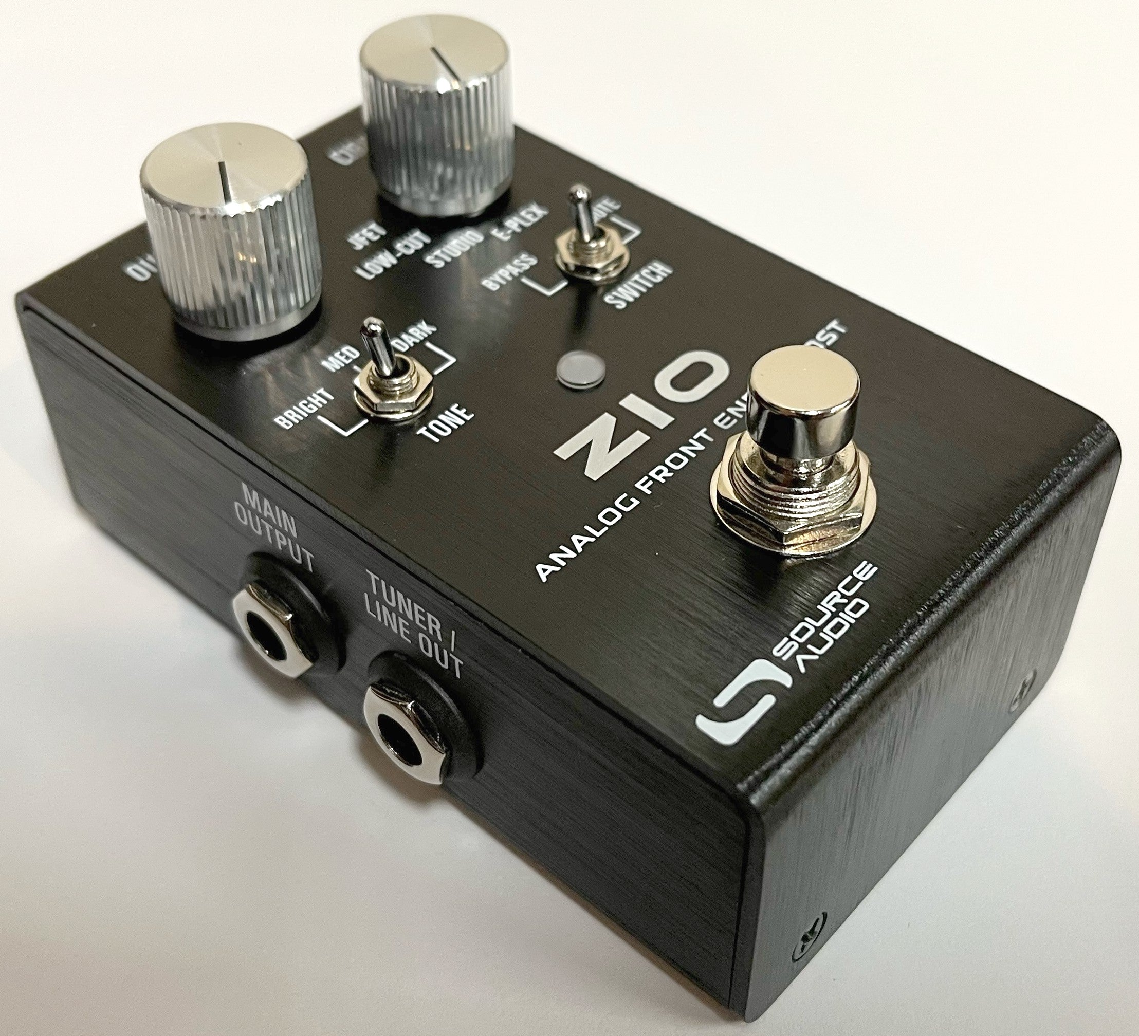Used Source Audio ZIO boost pedal — angled side profile