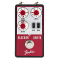 Fender Bassman Driver overdrive pedal — black and red enclosure front view