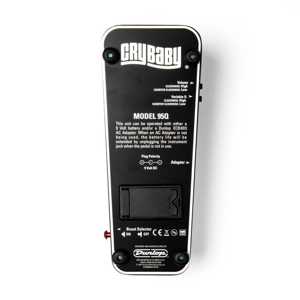 Dunlop 95Q Cry Baby wah pedal — side view