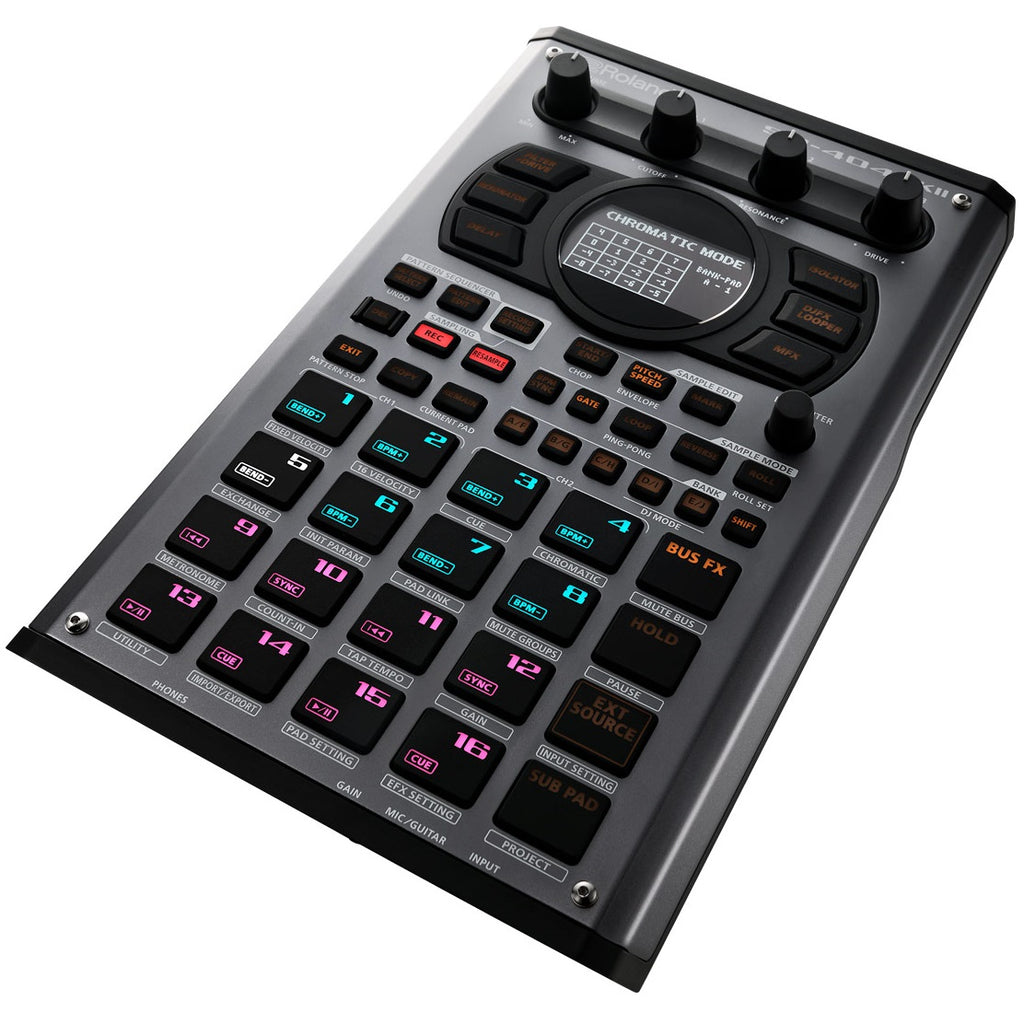 Used Roland SP-404MKII sampler — front panel view