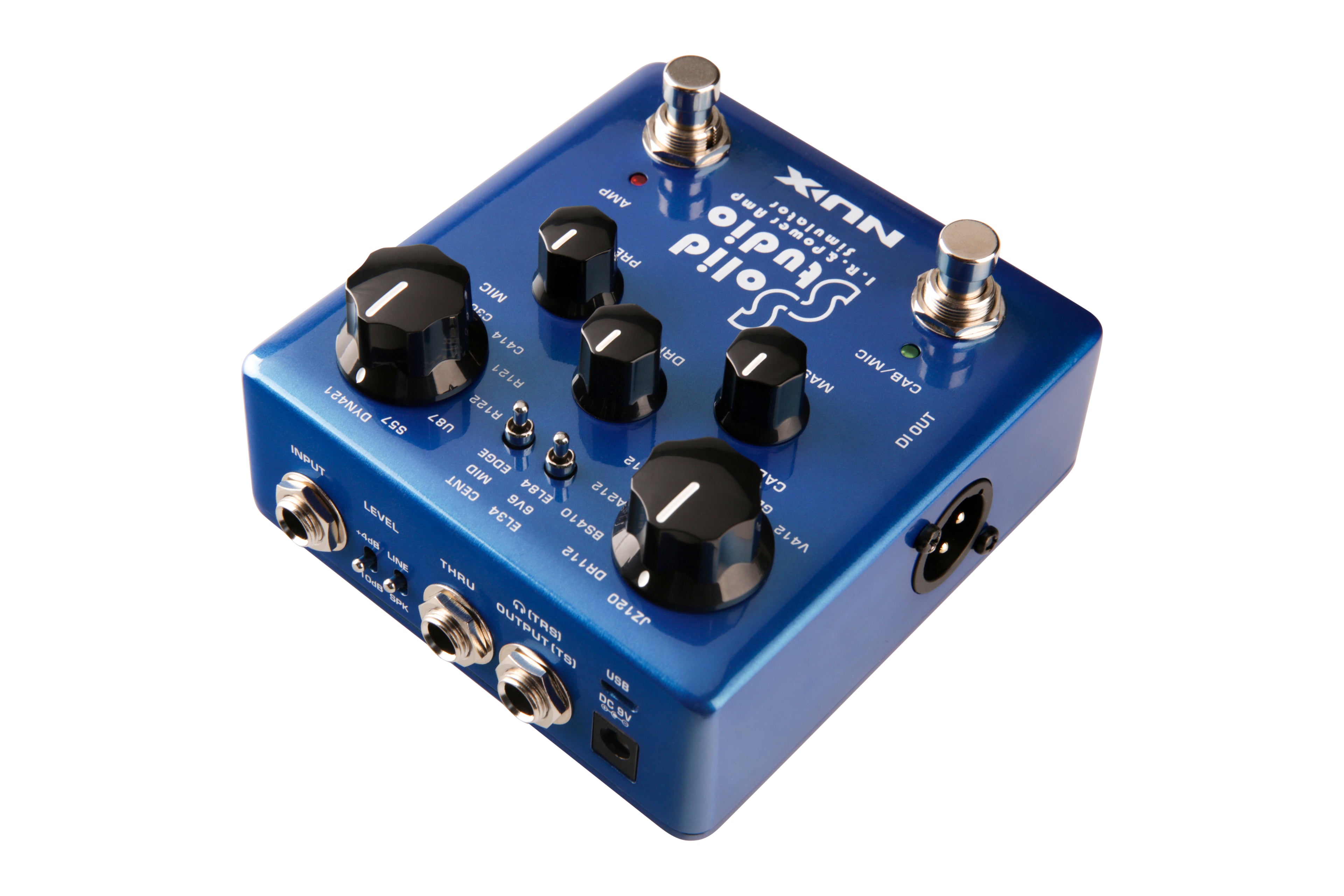 Open box NUX NSS-5 Solid Studio IR loader guitar pedal — control panel detail view