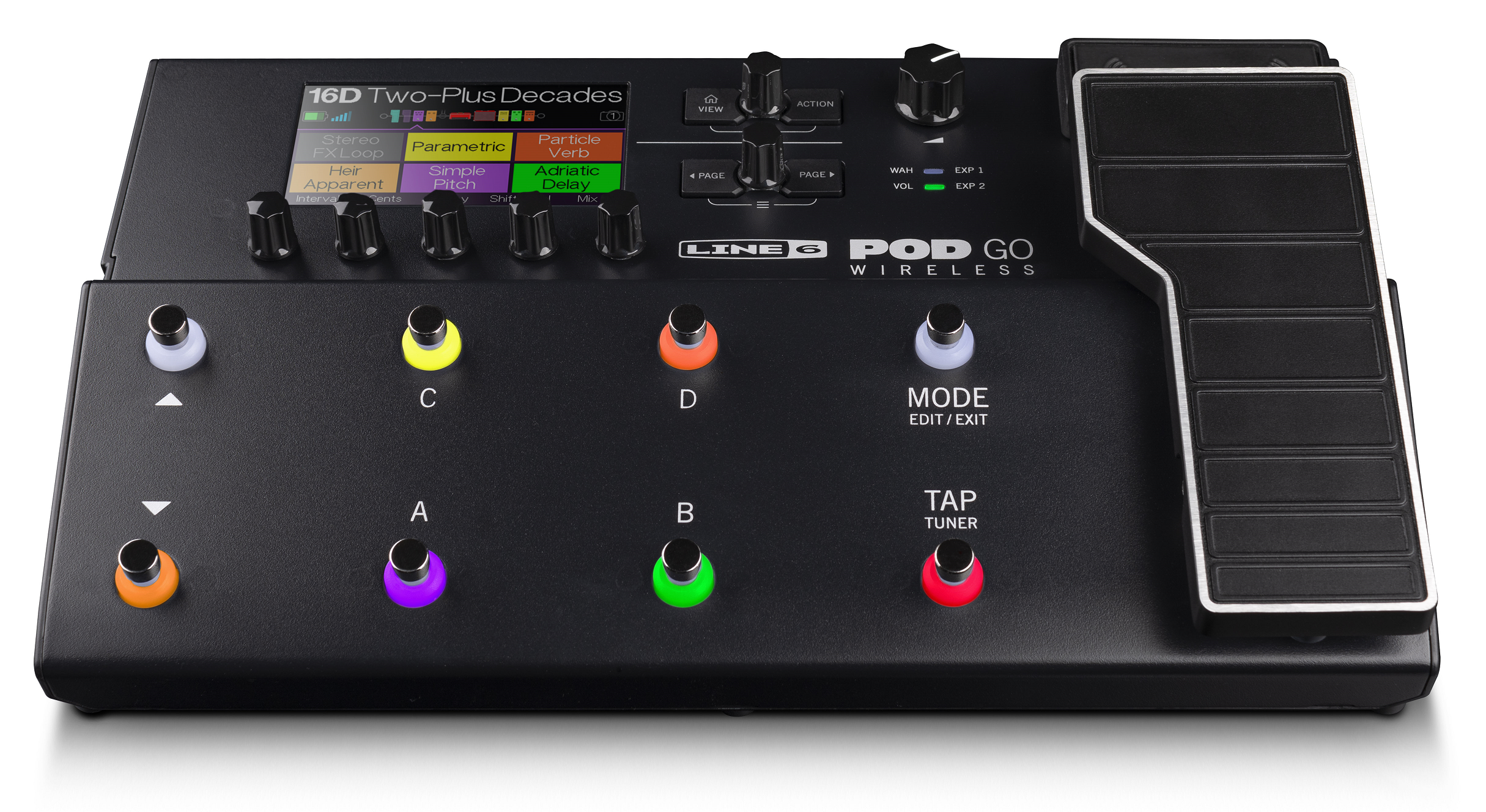 Line 6 POD Go Wireless multi-effects processor - rear panel inputs and outputs