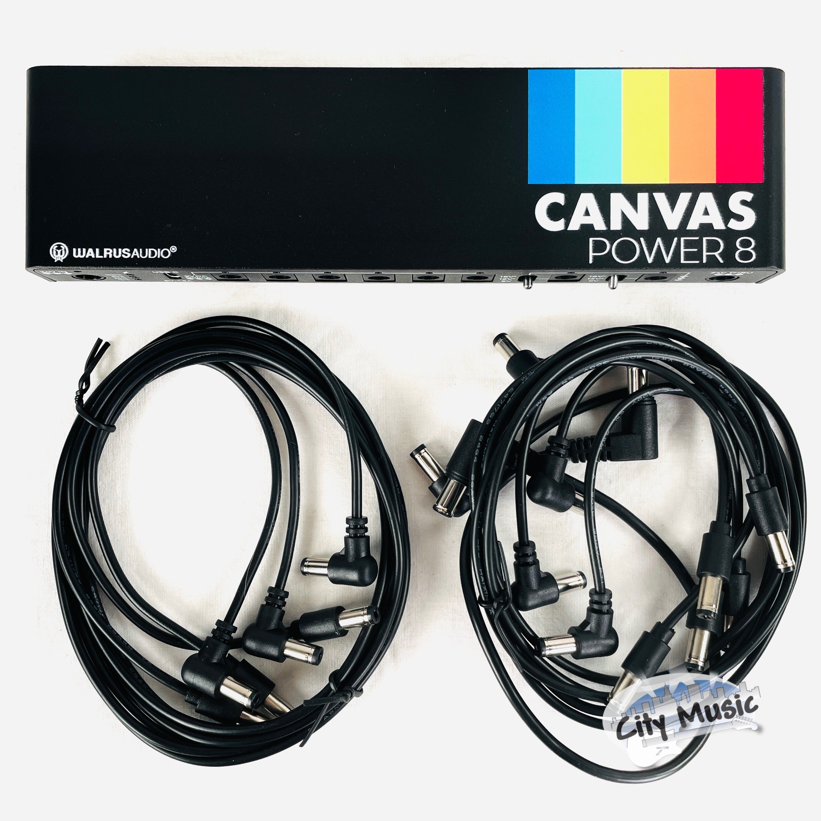 Walrus Audio Canvas Power 8 LINK Used — isolated expander with DC cables laid out