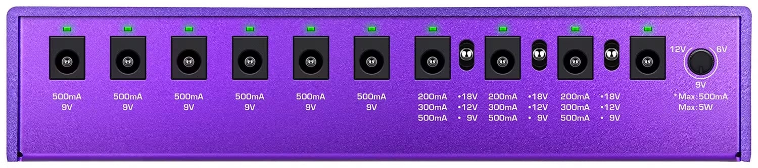 NUX Zeus power supply top panel labeling