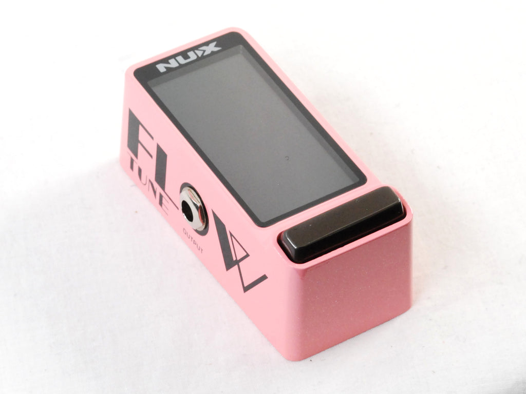 Used NUX NTU-3 Flow Tune mini guitar tuner — side jack detail view