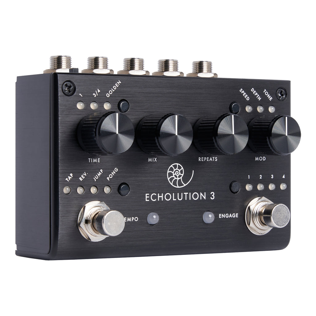 Pigtronix Echolution 3 delay pedal — side profile view