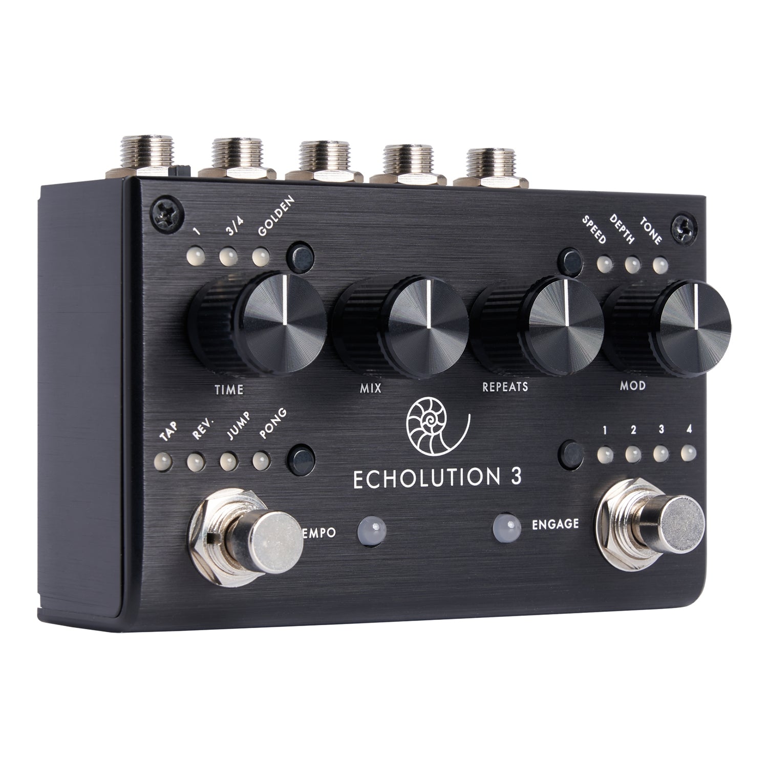 Pigtronix Echolution 3 delay pedal — side profile view