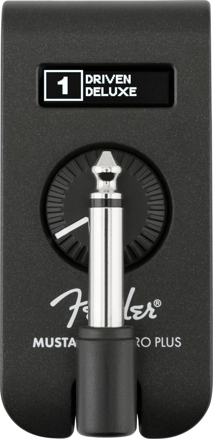 Fender Mustang Micro Plus headphone guitar amp — side profile
