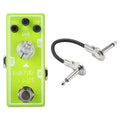 Tone City Kaffir Lime overdrive pedal — green mini pedal with patch cable