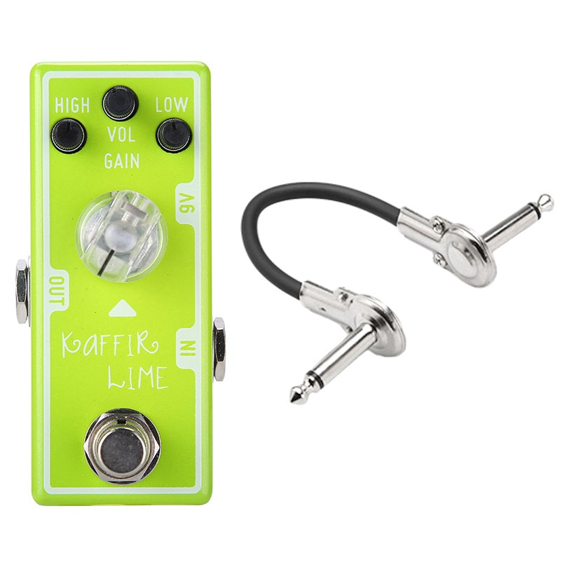 Tone City Kaffir Lime overdrive pedal — green enclosure front view
