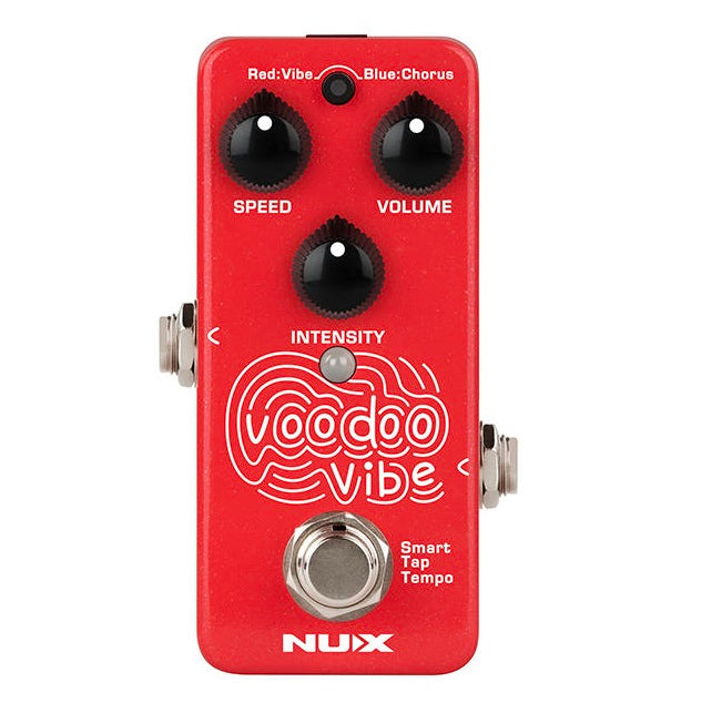 NUX NCH-3 Voodoo Vibe mini pedal — red enclosure top view