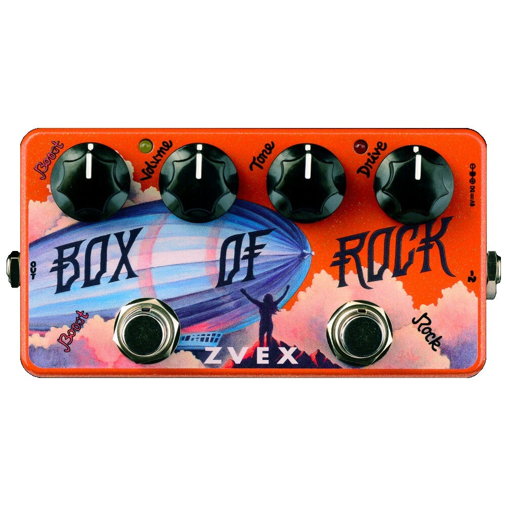 ZVEX Vexter Box of Rock Distortion Pedal — Orange 25th Anniversary top view