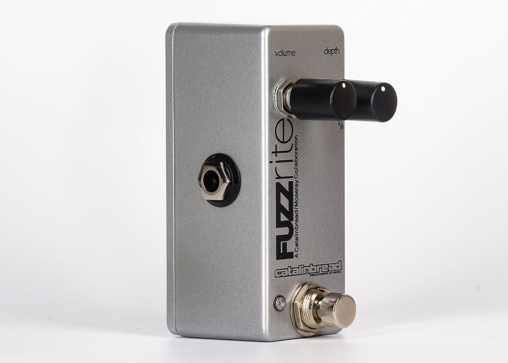 Catalinbread Fuzzrite Mini fuzz pedal — side view input jack