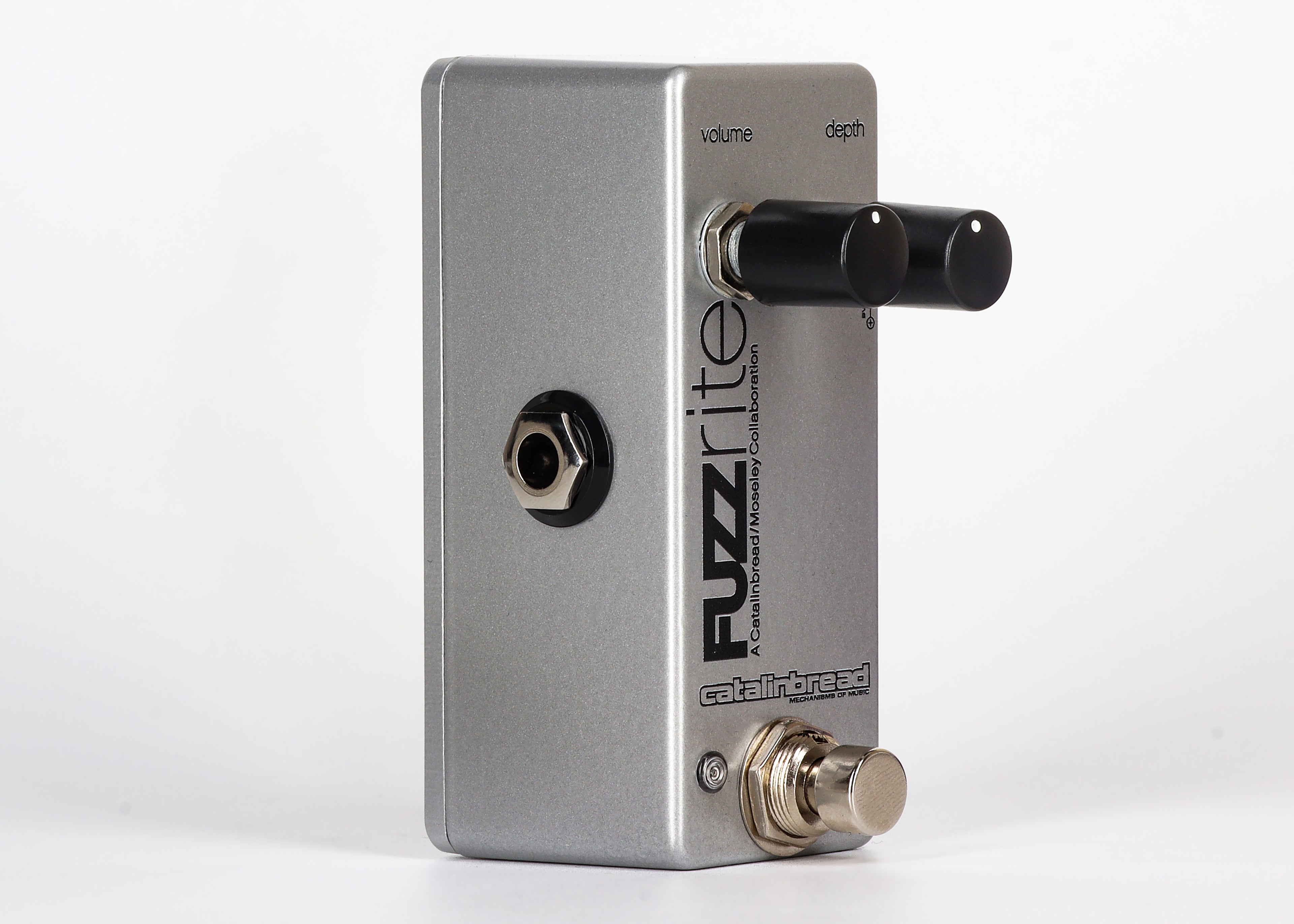 Catalinbread Fuzzrite Mini fuzz pedal — side view input jack