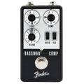 Fender Bassman Comp compressor pedal — black and silver enclosure front view