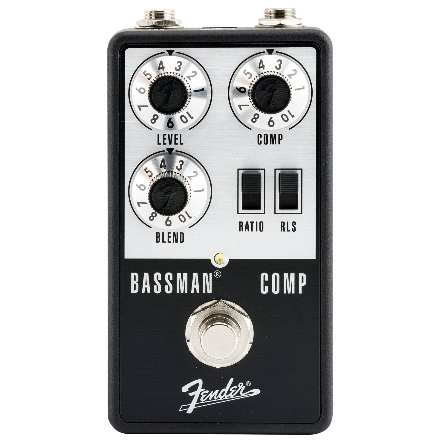Fender Bassman Comp compressor pedal — control knobs and switches