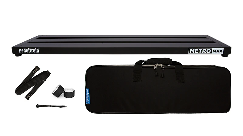 Pedaltrain Metro MAX pedalboard — angled rail view