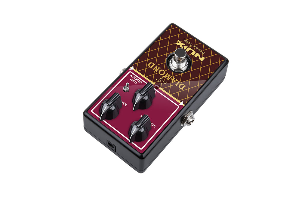 NUX 63' Diamond overdrive pedal — angled product view