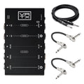 Vertex Buffer Interface pedalboard buffer — top view with included cables