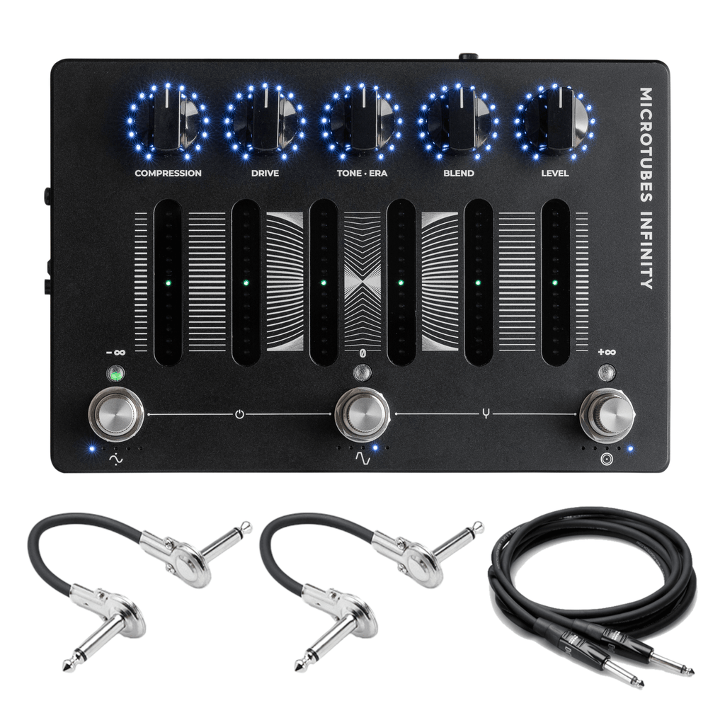 Darkglass Microtubes Infinity bass preamp pedal — top view of controls