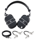 Boss Waza-Air wireless guitar headphones in black with cables