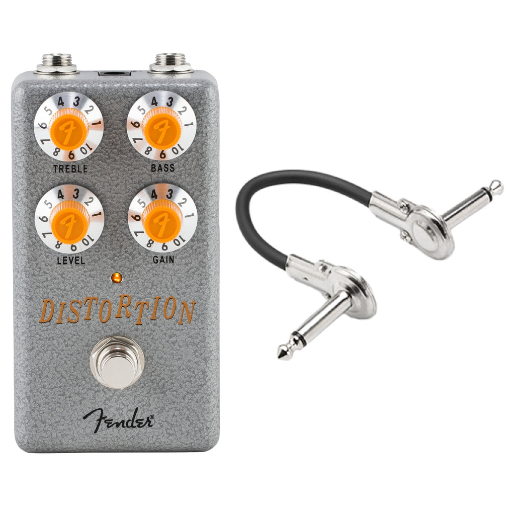 Fender Hammertone Distortion pedal — Treble, Bass, Level, Gain knobs detail