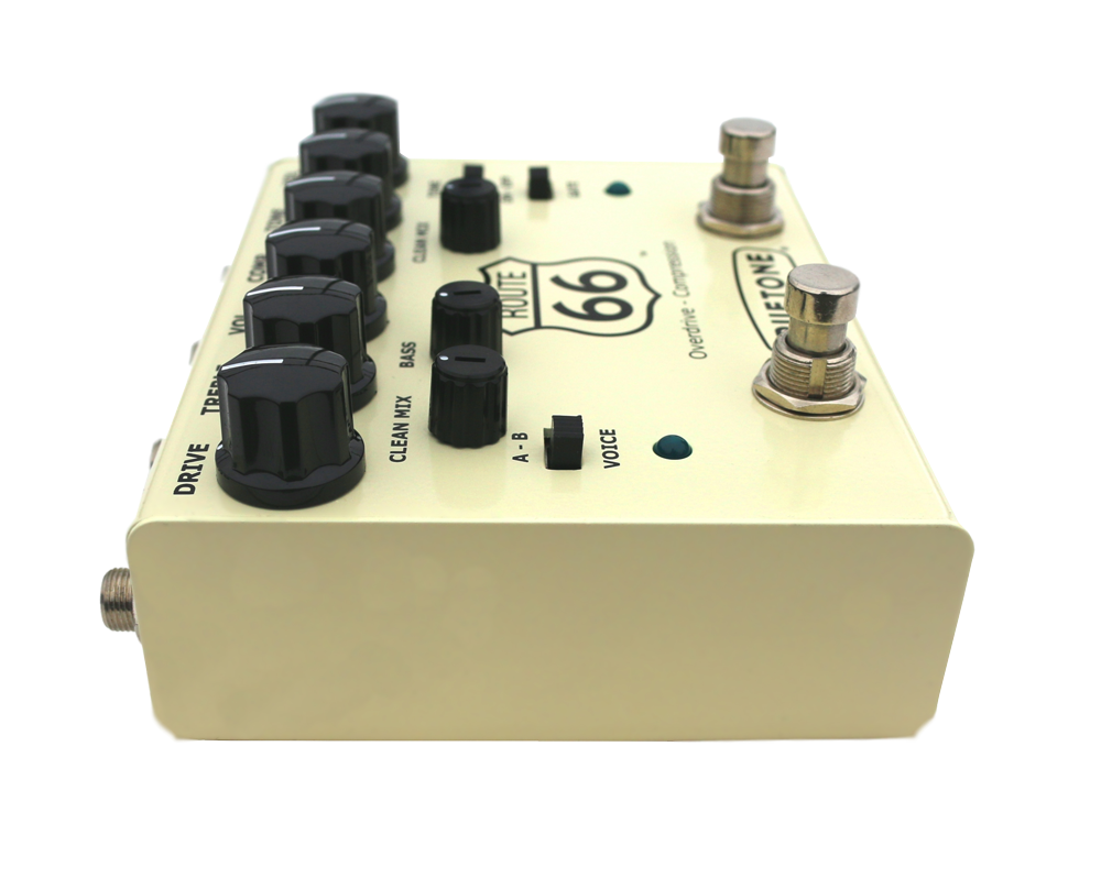 Truetone V3 Route 66 pedal — specification graphic