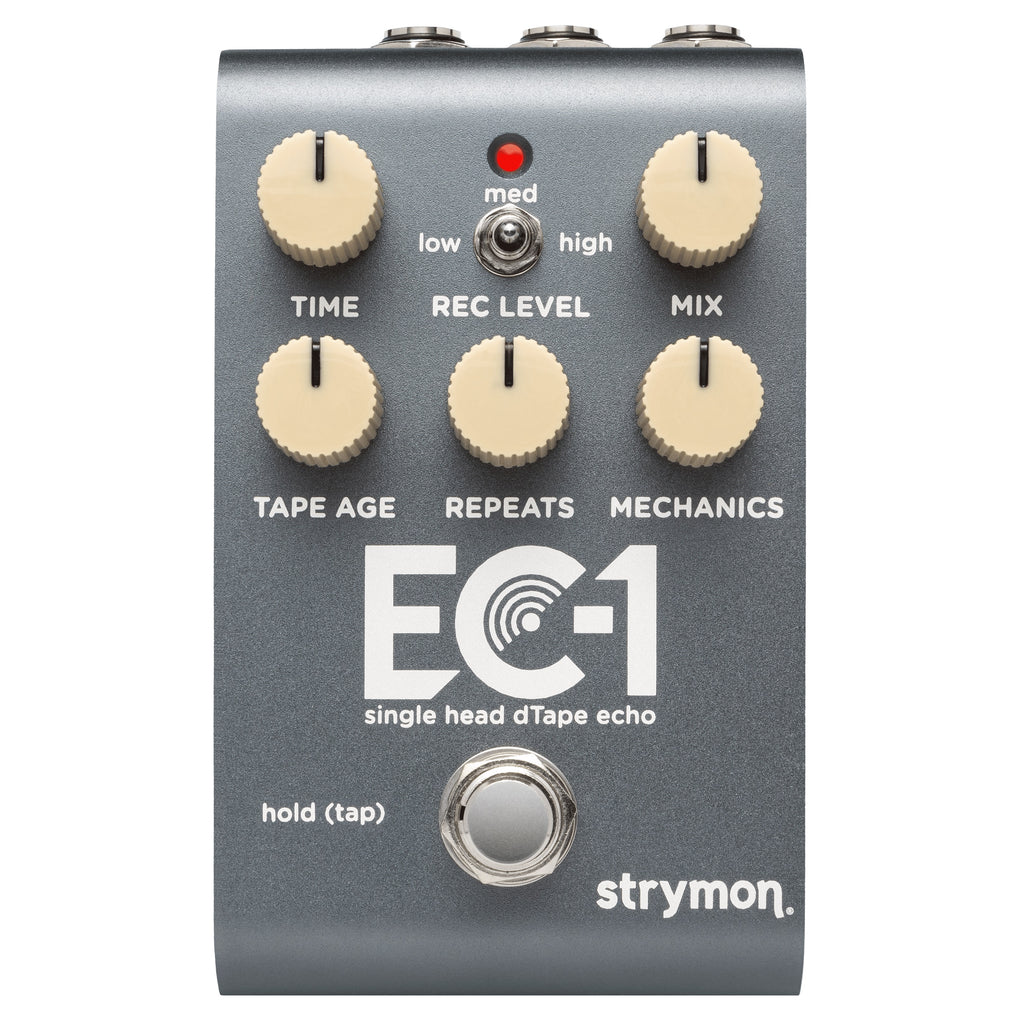 Strymon EC-1 tape echo pedal — footswitch and knobs detail