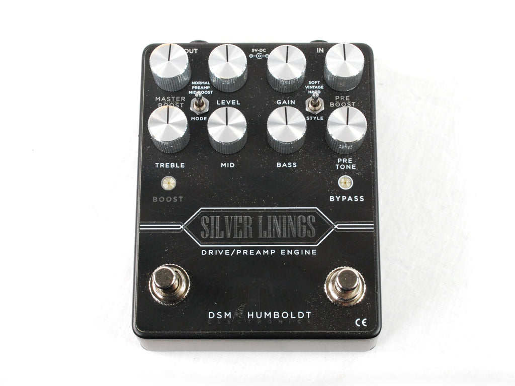 DSM & Humboldt Silver Linings preamp pedal — top view of controls