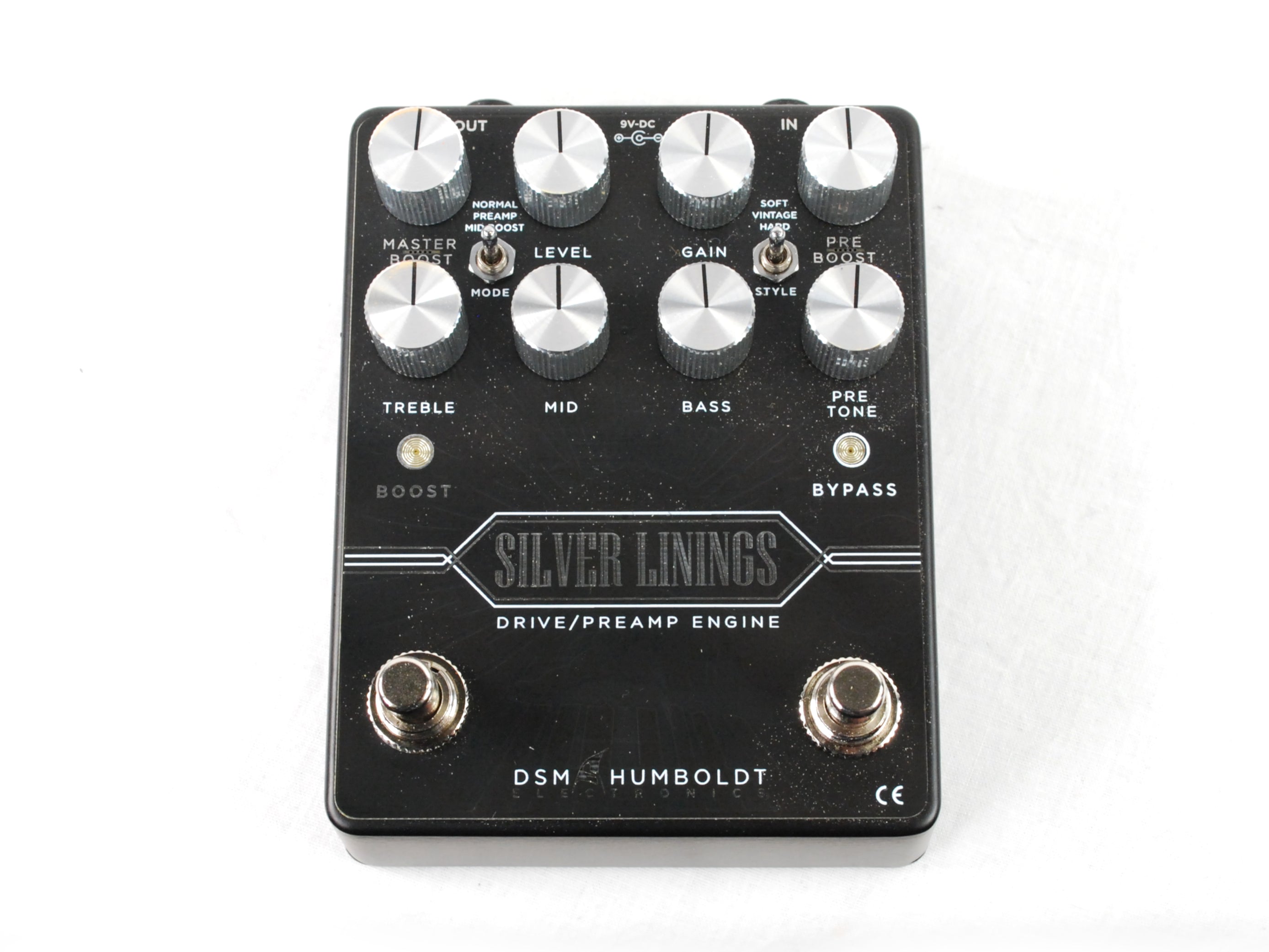 DSM & Humboldt Silver Linings preamp pedal — angled view