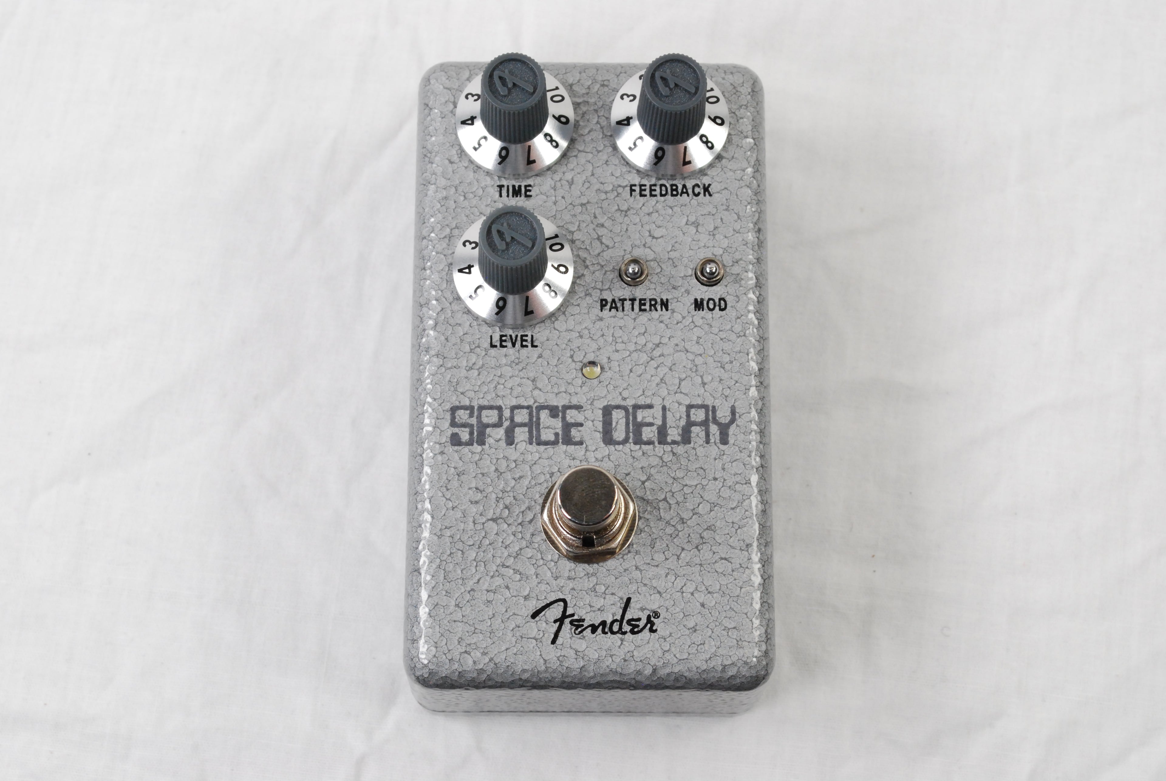 Open Box Fender Hammertone Space Delay pedal — angled view with controls