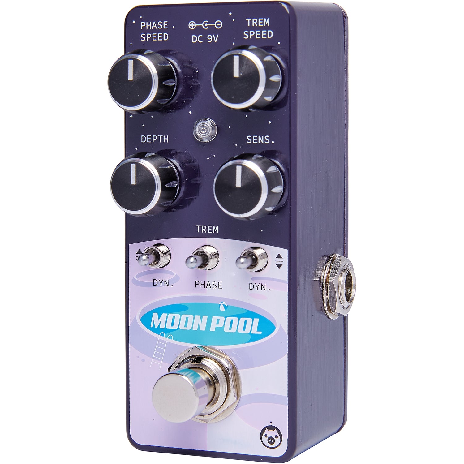 Pigtronix Moon Pool phaser — input and output jack view