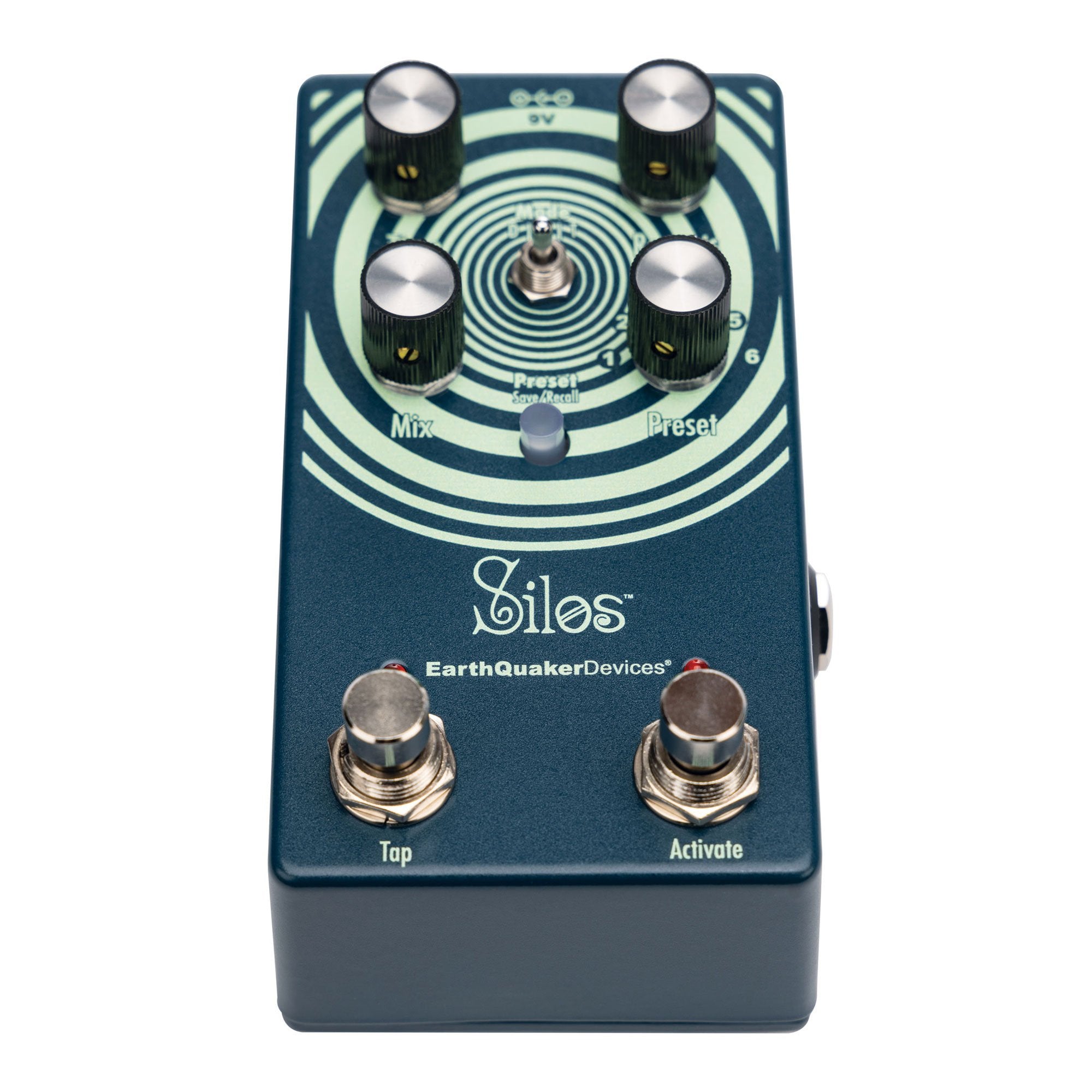 EarthQuaker Devices Silos delay pedal — angled view