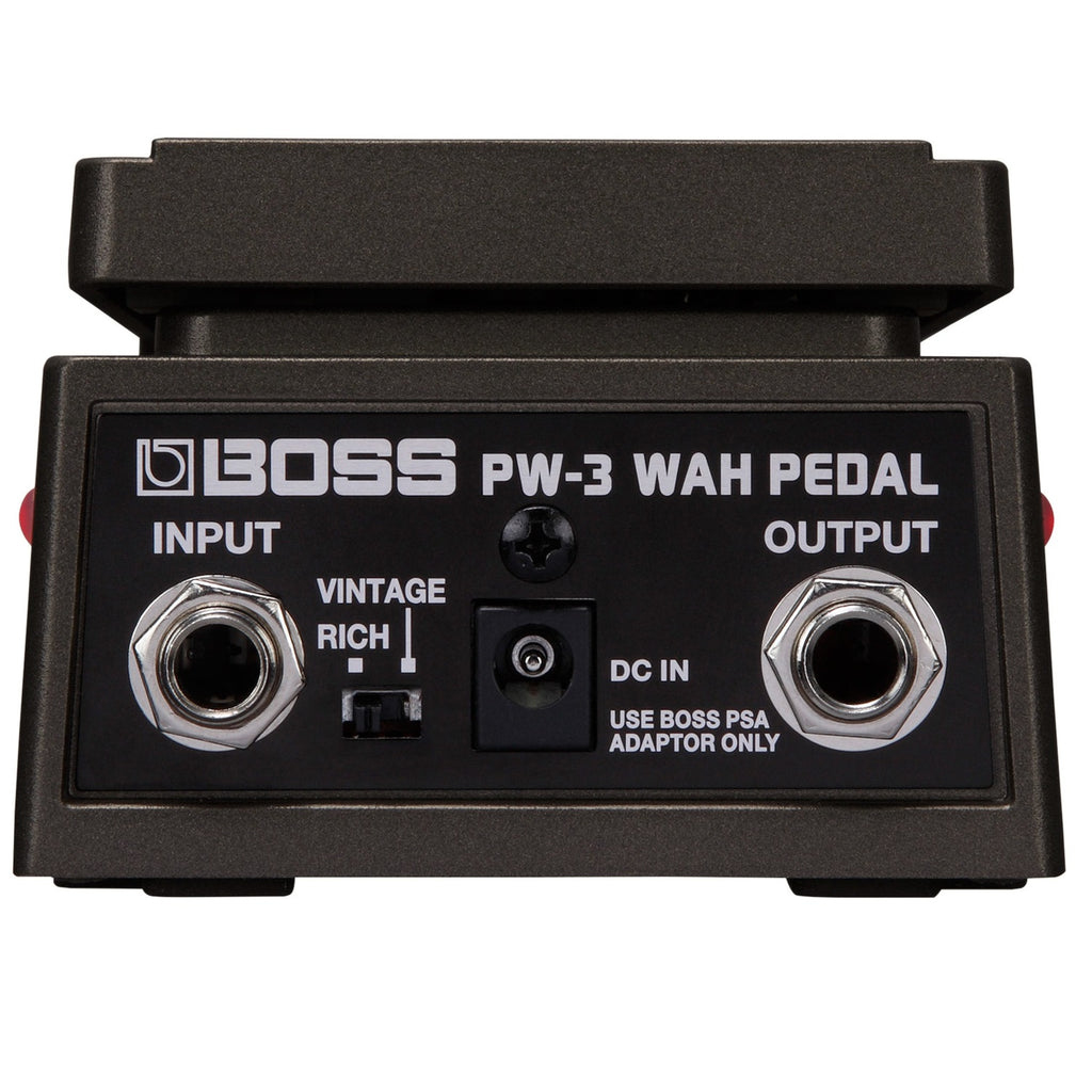 Boss PW-3 Analog Wah guitar pedal — underside view
