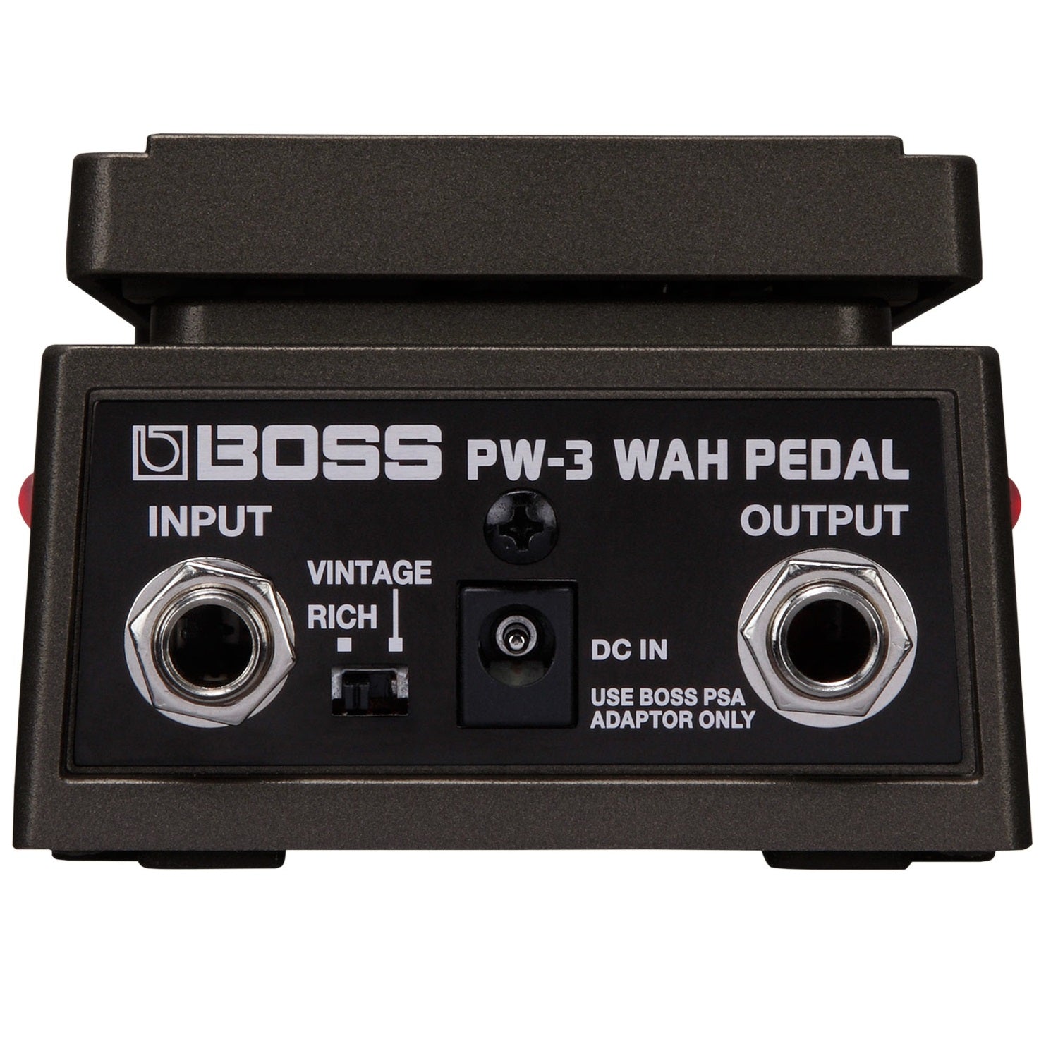 Boss PW-3 Analog Wah guitar pedal — underside view