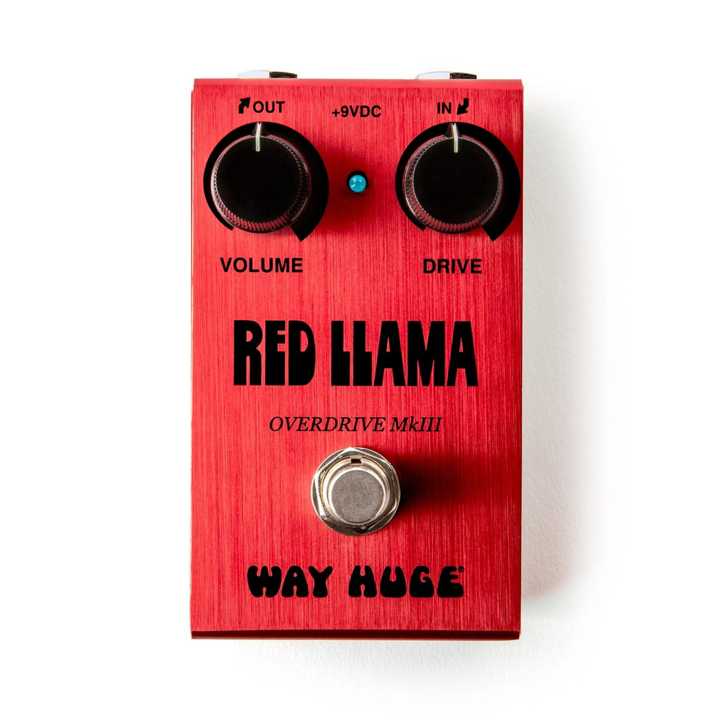 Way Huge WM23 Red Llama Overdrive MkIII pedal — volume and drive knobs detail