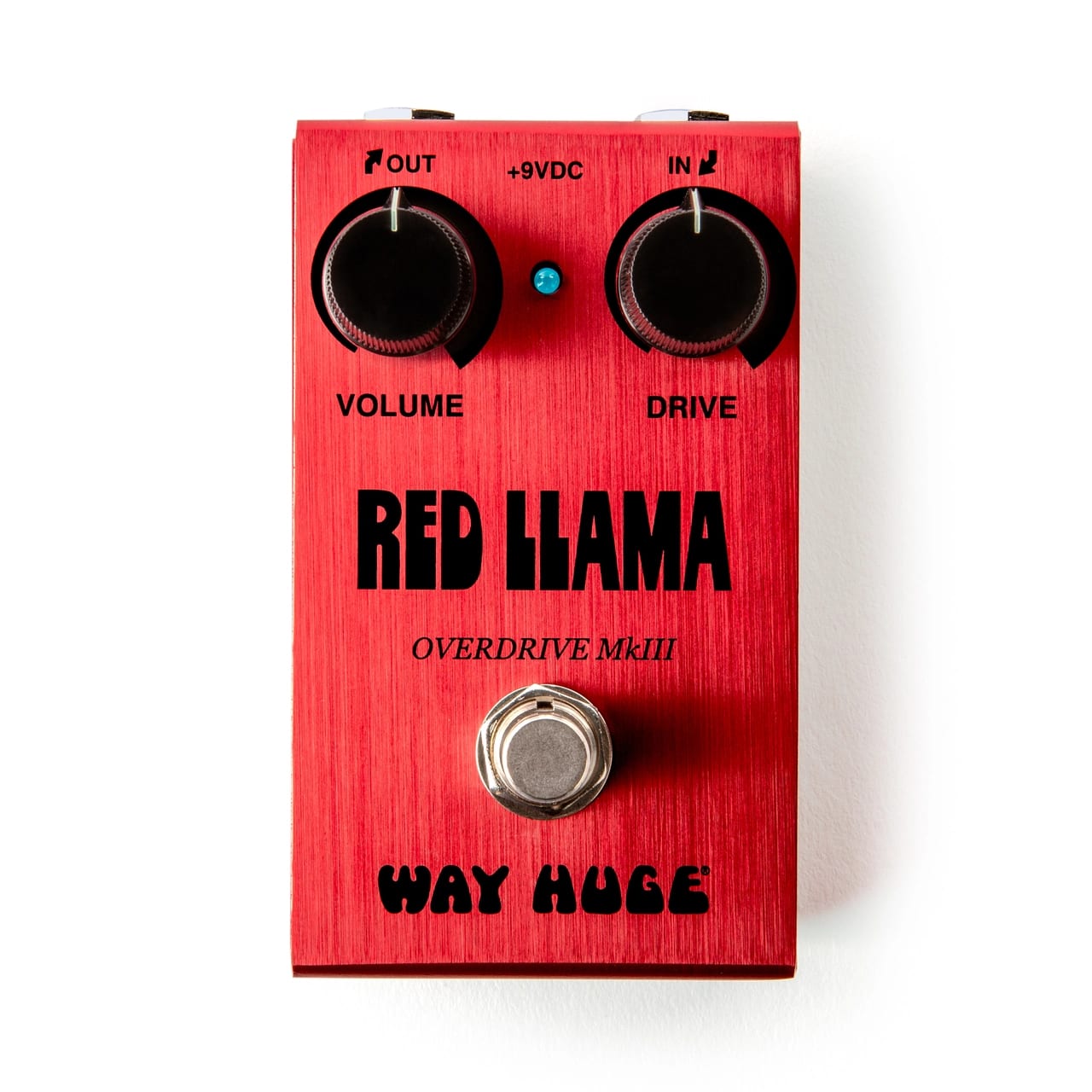 Way Huge WM23 Red Llama Overdrive MkIII pedal — volume and drive knobs detail