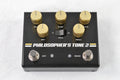 Pigtronix Philosopher's Tone 2 compressor pedal — black enclosure, top view