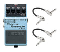 Boss CE-5 Chorus Ensemble pedal — light blue enclosure with two patch cables