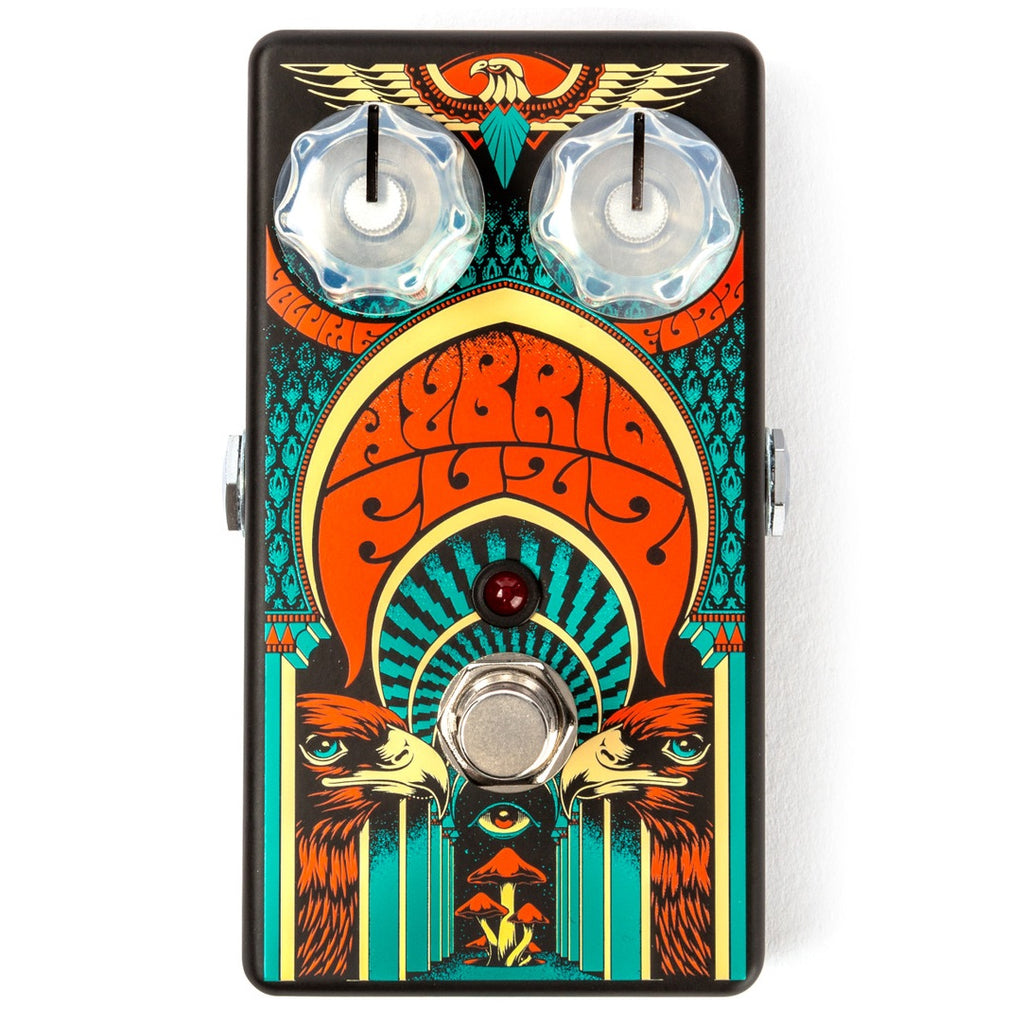 Used MXR CSP041 Hybrid Fuzz pedal front psychedelic graphic