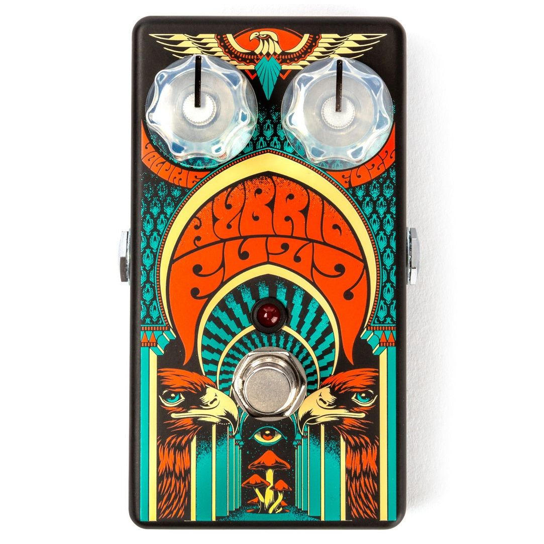 Used MXR CSP041 Hybrid Fuzz pedal front psychedelic graphic