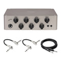Darkglass Exponent 500 bass amp head — front panel with included cables