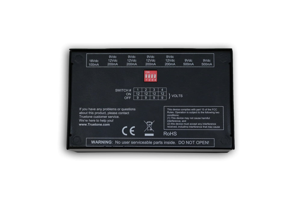 Truetone 1 SPOT Pro CS7 power supply — side panel detail