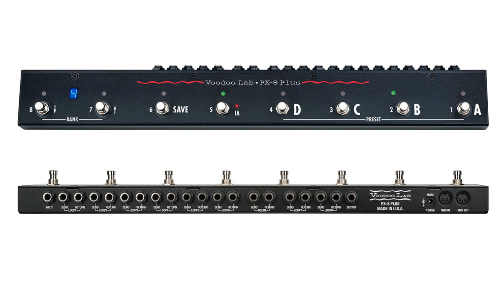 Voodoo Lab PX-8 Plus pedal switcher — angled product view