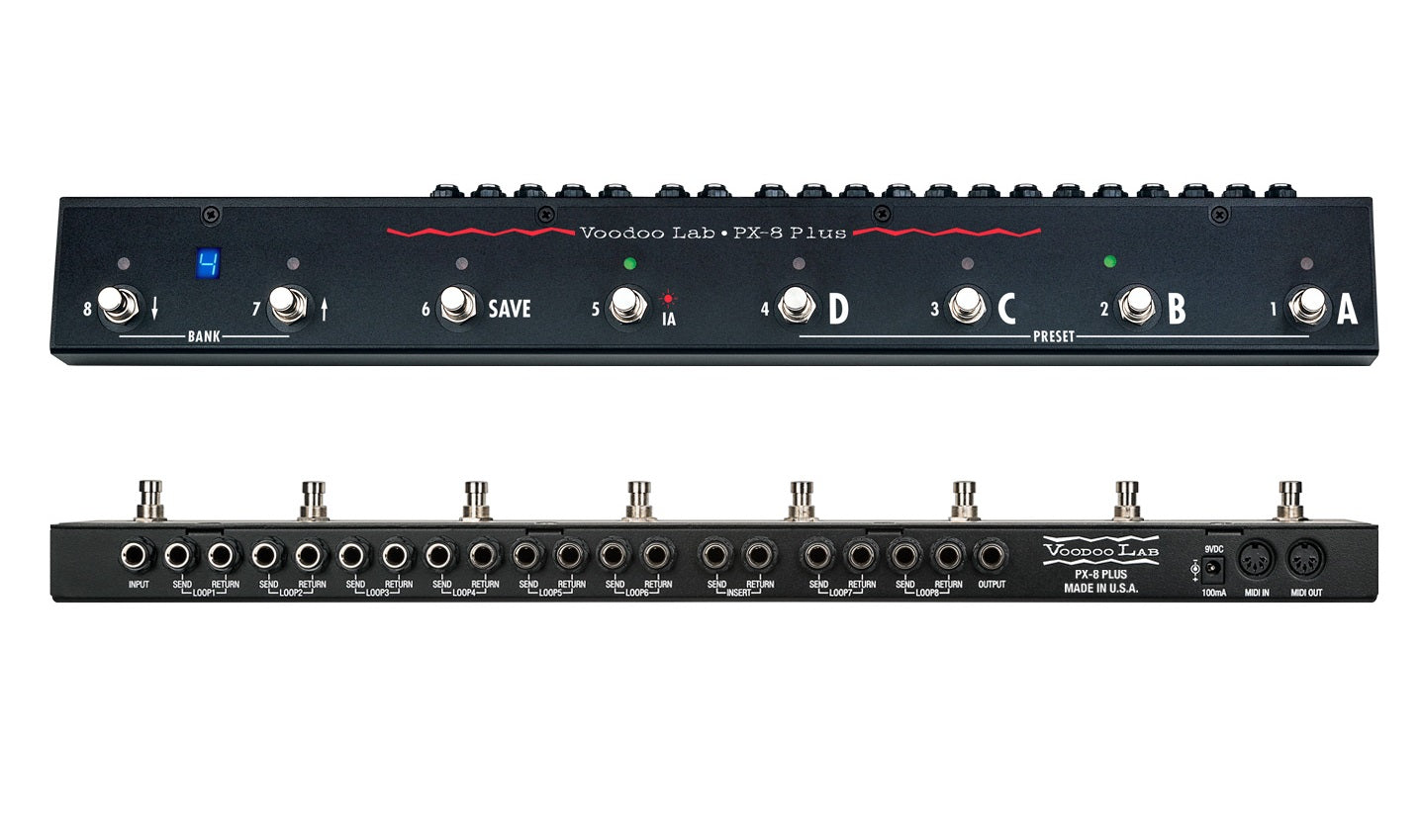 Voodoo Lab PX-8 Plus pedal switcher — angled product view