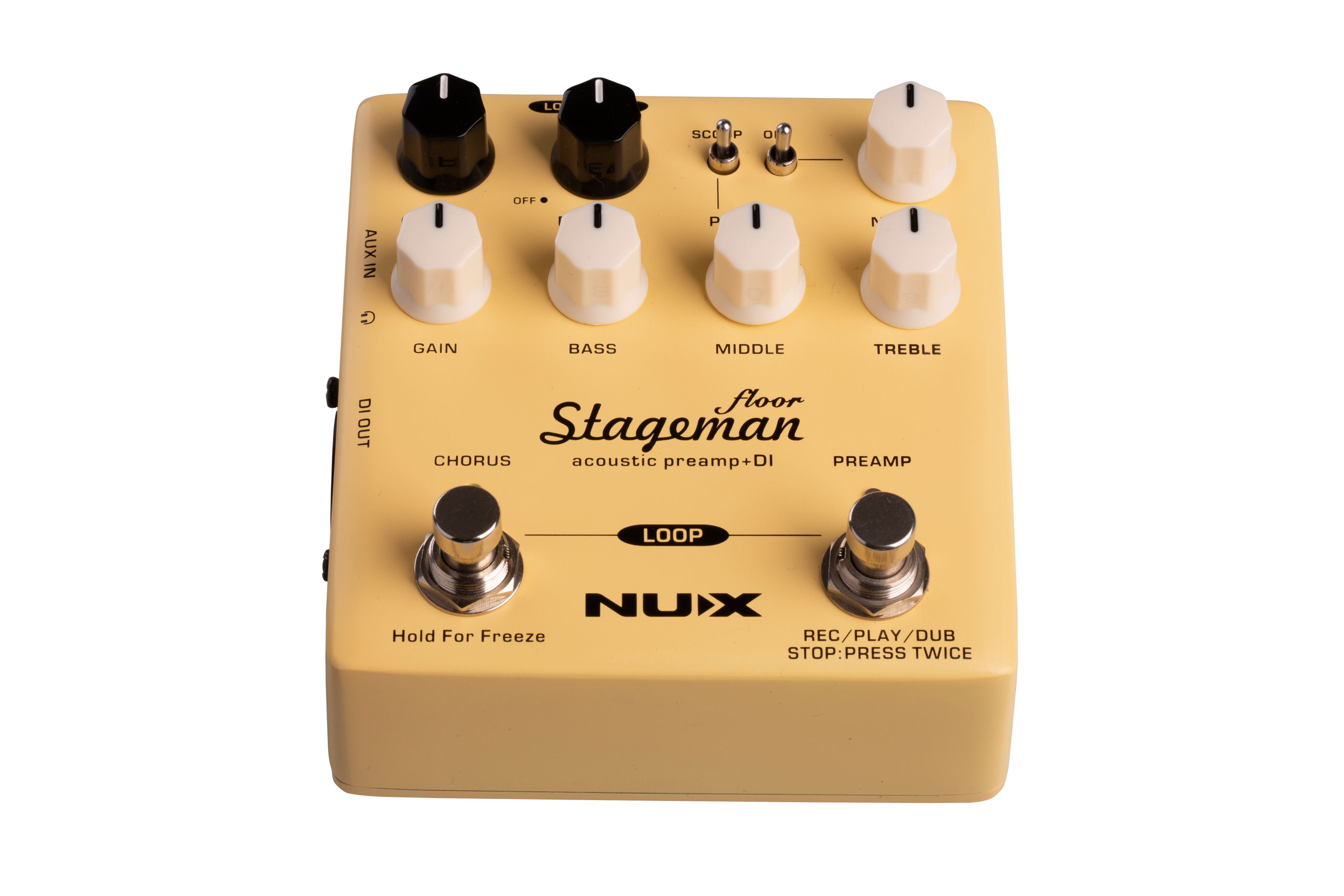 New NUX NAP-5 Stageman Floor Acoustic Preamp & DI Guitar Effects Pedal