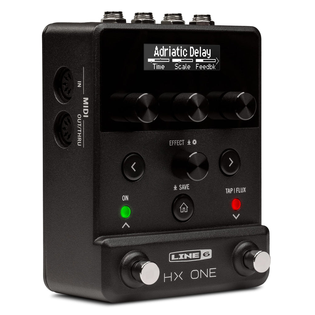 Line 6 HX One multi-effects pedal — side connectors